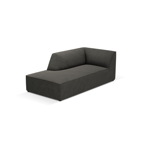 Cosmopolitan Design - Linker meridiaan Siena ribfluwelen donkergrijs - 181x93x69cm