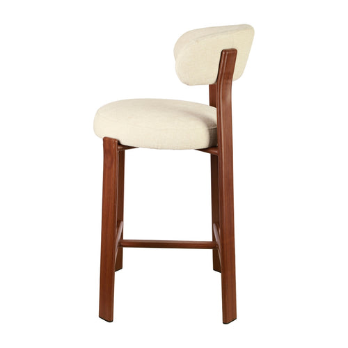 DÉJA Living Barstoel Märsta - Beige Stof - Zithoogte 67cm - vtwonen shop