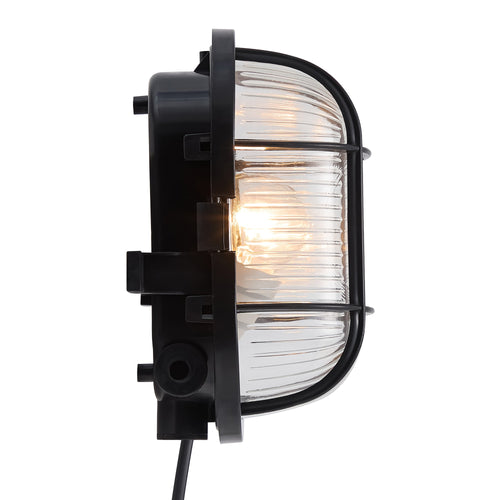 Nordlux Oval Wandlamp Buiten - E27 - IP44 - Zwart