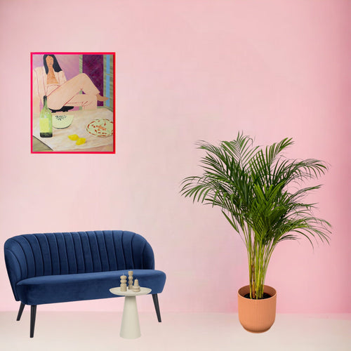 Trendyplants - Areca palm - ↨130cm - Ø24cm inclusief elho Vibes Fold Round roze Ø30cm x ↨27cm - vtwonen shop