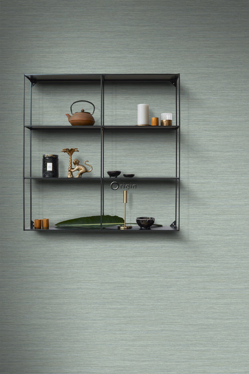 Origin Wallcoverings behang geweven structuur celadon groen - 0,53 x 10,05 m - 347654 - vtwonen shop