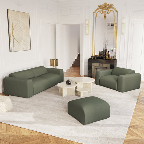 Sia Home - Zitzak MYRA - kruispatroonweefsel olijfgroen 75cm