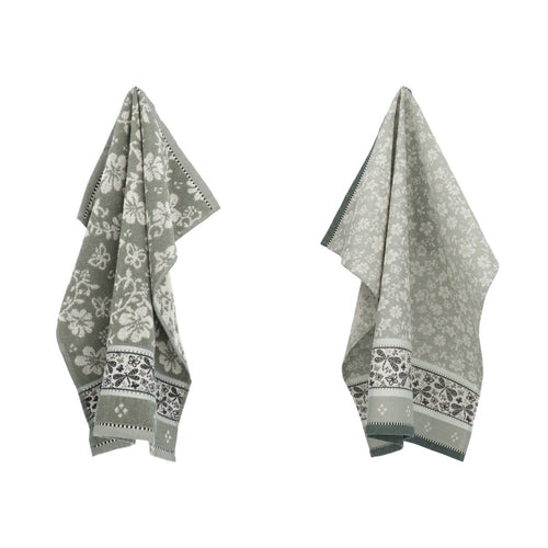 Luxe Keukendoek en Theedoek Dragonfly Donkergroen - Bunzlau Castle - 100% biologisch GOTS katoen - vtwonen shop