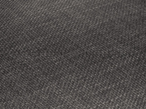 Micadoni Panoramische hoekbank links Ruby 7-zits, structurele stof, grijs - 273x366x69cm