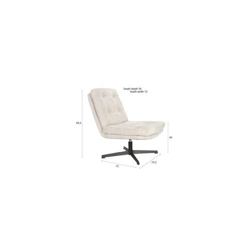 Housecraft Living Kai Loungestoel/ fauteuil  Off White - vtwonen shop