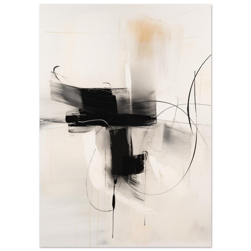 Artfulprints  Abstract - Chique brush 2   poster A4 21x29.7 cm