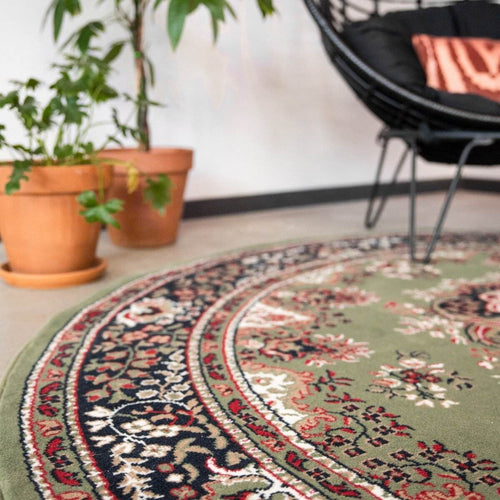 Interieur05 Rond Vintage vloerkleed Nain Perzisch Groen - 160 x 160 cm - vtwonen shop