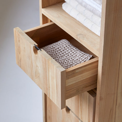 Tikamoon Massief teakhouten kolomkast - Naturel - vtwonen shop