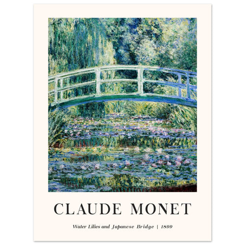 Artfulprints  Claude Monet - Water lilies and Japanese bridge   poster 30x40 cm - vtwonen shop