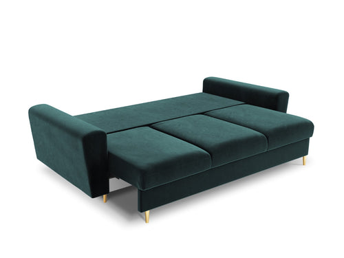 Cosmopolitan Design Slaapbank met opbergdoos Kyoto 3-zits, flueel, olie - 100x235x88cm