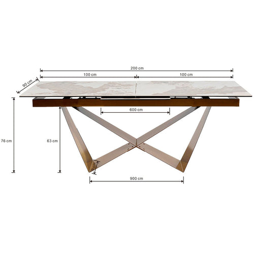 Kare Design Uitschuifbare Eettafel Connesso 260x90cm wit - vtwonen shop