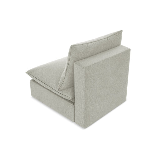 LaMiaSofa Bankmodule midden Ravenna - velours - lichtgrijs - 75x90x77