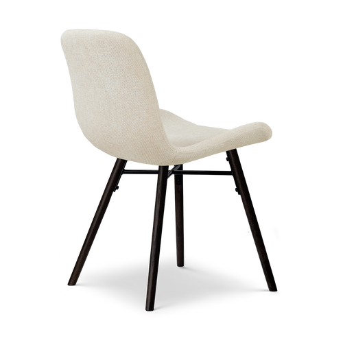 Nolon Nena-Fé eetkamerstoel cottonbeige - zwart houten onderstel - vtwonen shop