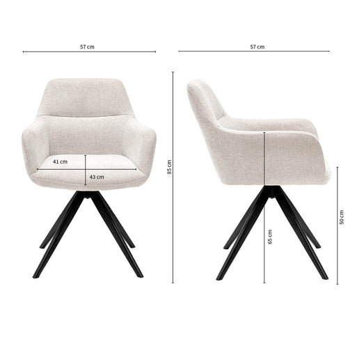 Kick draaistoel Tom Texture - Champagne - vtwonen shop