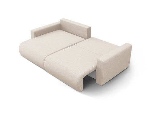 Cosmopolitan Design Omkeerbare converteerbare hoekbank met opbergdoos Belfast 3-zits, structurele stof beige - 149x240x84cm