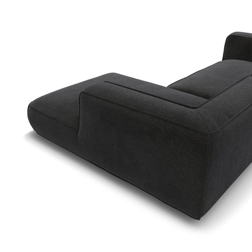 Premium Interiors - Rechthoekige hoekbank SOFIA - kruisweefsel grijs 255cm