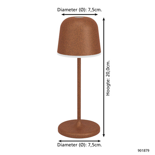 EGLO tafellamp/priklamp Mannera-S - Roestbruin