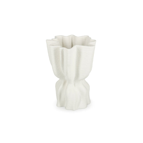 S|P Collection - Vaas 17x13,5xH22cm draped white Vea