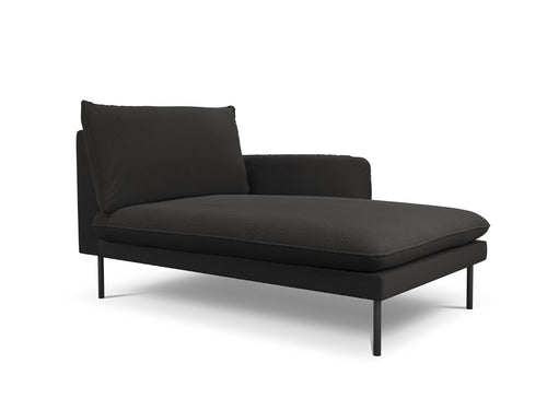 Cosmopolitan Design rechter chaise longue Vienna boucle, zwart - 170x110x95cm