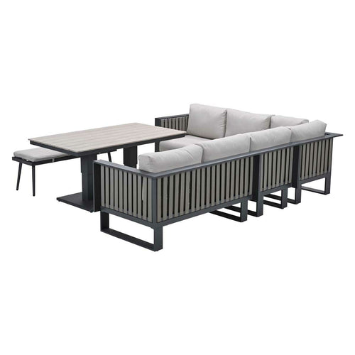 Garden Impressions lounge dining set Gabon taupe - 6-delig