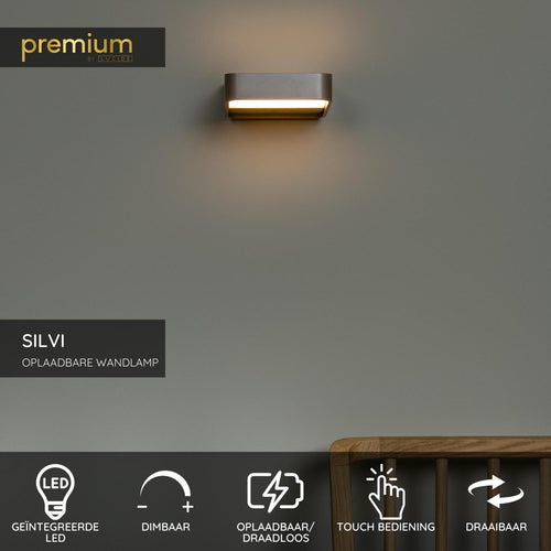 Lucide wandlamp SILVI - Geïntegreerde LED - Koffie