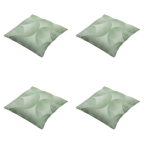 Madison sierkussen Napels - groen - 50x50x10cm - set van 4