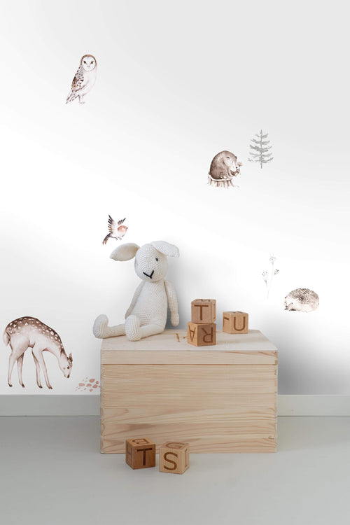 ESTAhome muursticker bosdieren bruin - 33 x 47.5 cm - 156115