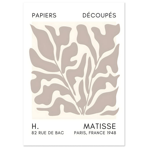 Artfulprints  Matisse – Seabed shapes grey   poster A4 21x29.7 cm - vtwonen shop