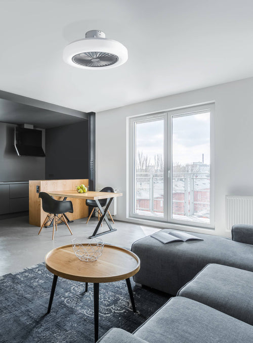 EGLO plafondventilator met lamp Ortona - ø46cm - wit - led dimbaar - vtwonen shop