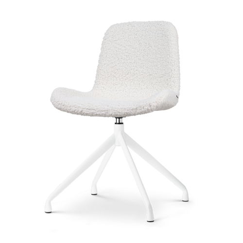Nolon Nola-Fé Eetkamerstoel Teddy Wit - Draaibaar Wit Onderstel - vtwonen shop