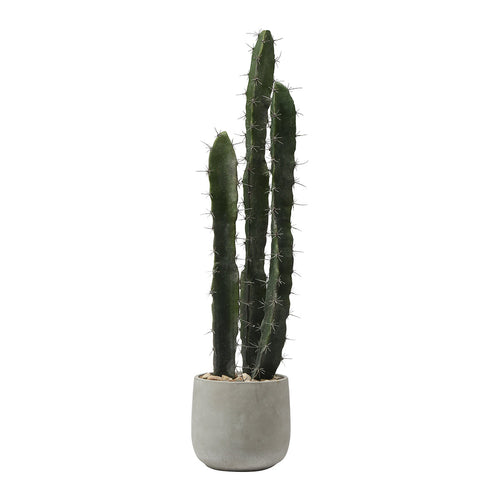 Sia Deco - Cactus in een keramische pot 80cm - Groen - Polyester - H80 - vtwonen shop