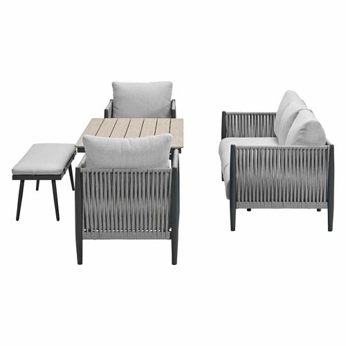 Garden Impressions loungeset Tavira - Brugge grey sand - 5-delig - vtwonen shop