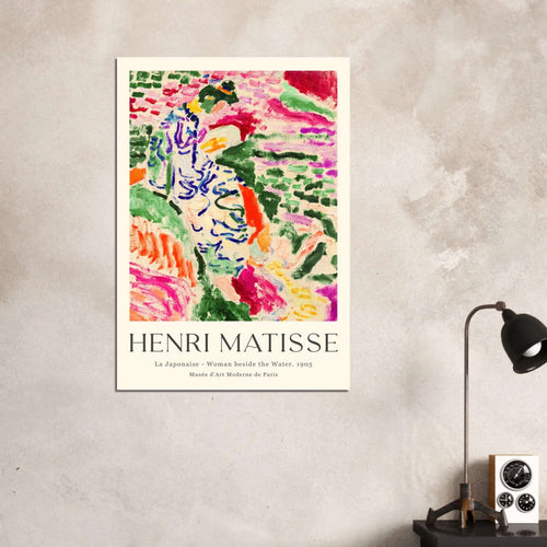Artfulprints Poster met Lijst Matisse - La japonaise 1905   - 70x100 cm - Meerkleurig