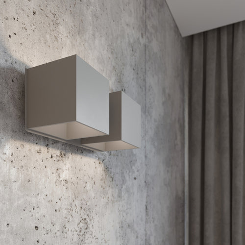 Sollux Lighting Wandlamp QUAD 2 grijs - 26x12x11cm