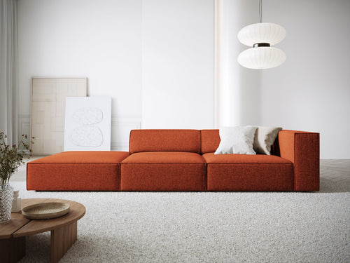 Cosmopolitan Design linker bank Arendal 4-zits, chenille, terracotta - 102x262x70cm