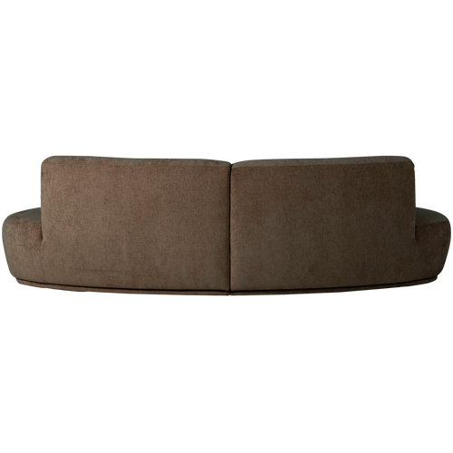 WOOOD half ronde bank 4-zits Batavier - Polyester - Velvet Bruin - 74x254x122 - vtwonen shop