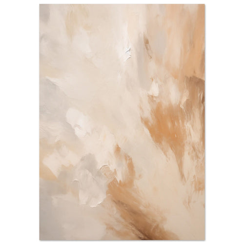 Artfulprints Poster met Lijst Abstract - Golden touch 2   - A4 21x29.7 cm - Terracotta