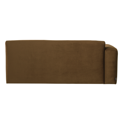 WOOOD 2-zits bank arm links Mojo Base - Velvet - Honinggeel - 74x185x97