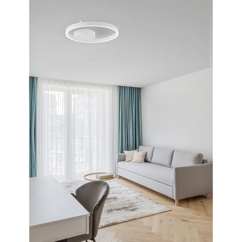 Nova Luce HEDRA Geïntegreerde LED-plafondlamp, halfverzonken, zandwit, Triac dimbaar, 40W, 3369lm, 3000K
