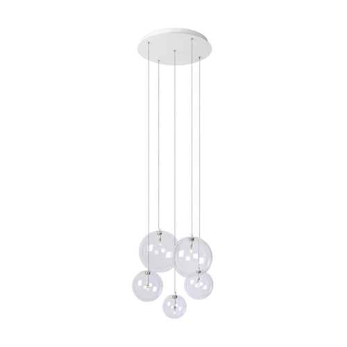 Atmooz hanglamp Camau 5 - wit - Ø 35 x H 140 cm - G4