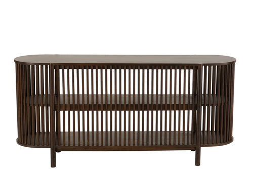 J-Line console 2 Planken Conie - hout - donkerbruin