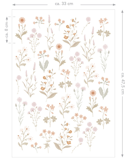 ESTAhome muursticker veldbloemen multicolor - 33 x 47.5 cm - 156119