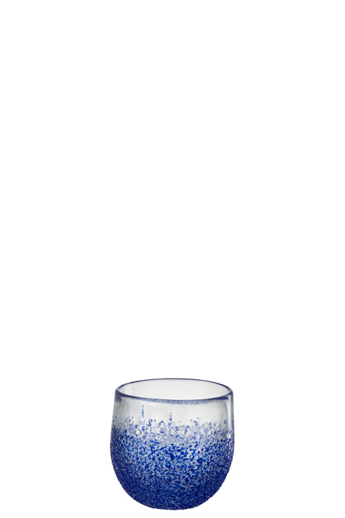J-Line windlicht - glas - blauw - vtwonen shop