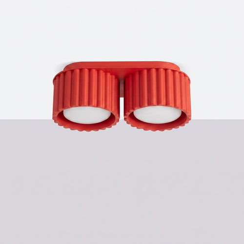 Sollux Lighting Plafondlamp AURA 2 rood Gx53 - 21x10x8cm