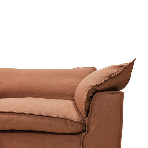 HKLIVING bank Nomad – linen dusty rose – 305cm - vtwonen shop