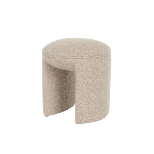 Housecraft Living Noxx Kruk/ Poef Teddy stof Beige - vtwonen shop