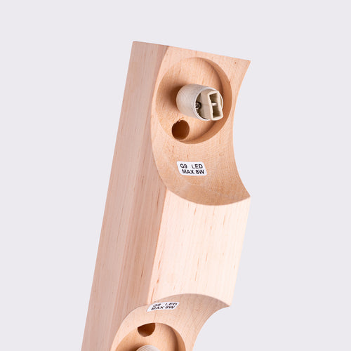 Sollux Lighting Plafondlamp BULBO 2 naturel hout - 29x12x16cm