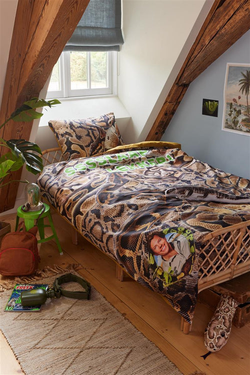 FREEK VONK dekbedovertrek Ssslaap Lekker - 140x200 cm - bruin - vtwonen shop