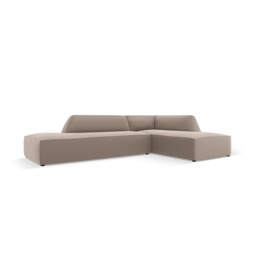 Cosmopolitan Design - Modulaire hoekbank rechts Siena 4-zits, imitatieleer lichtbruin - 180x273x69cm