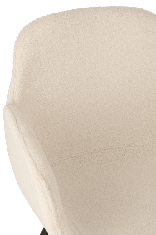 J-Line stoel - stof/metaal - wit - vtwonen shop